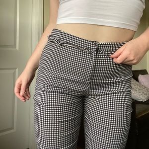 Checker Flared Pants